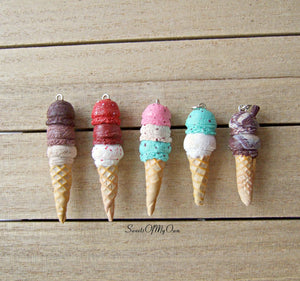 Triple/Double Scooped Ice Cream Charms - SweetsOfMyOwn