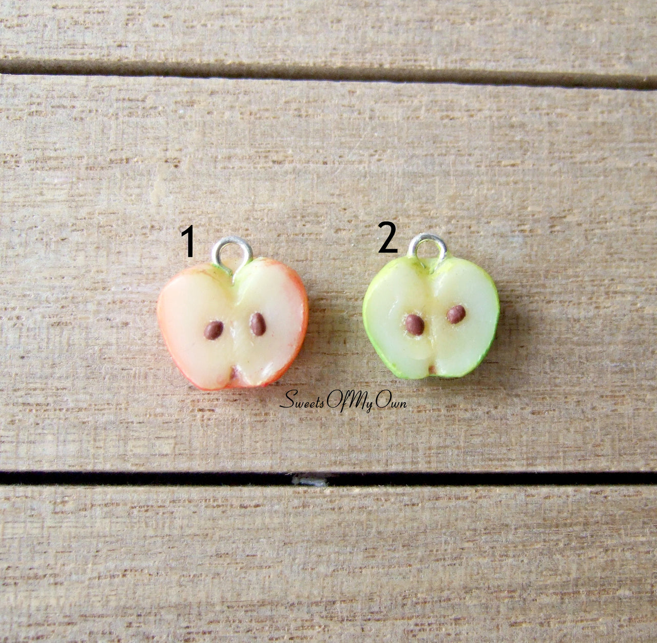 Apple Half Charm (small) - SweetsOfMyOwn
