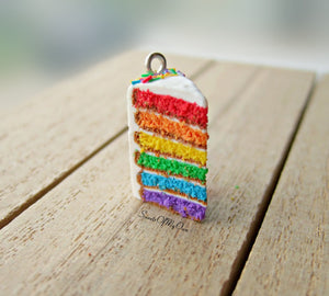 Rainbow Cake with Sprinkles Charm - SweetsOfMyOwn
