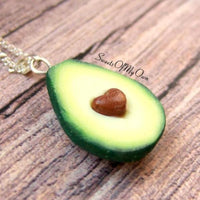 Thumbnail for Avocado Heart BFF Charms - Set of 2 Halves - SweetsOfMyOwn