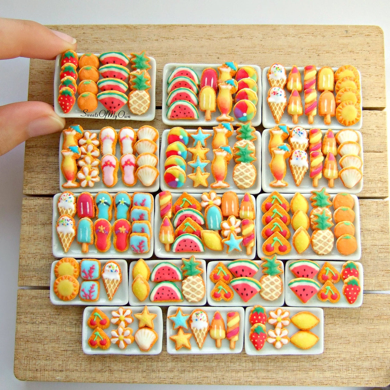 Miniature Summer Biscuit Set 1:12 Scale - Choose Your Set - SweetsOfMyOwn