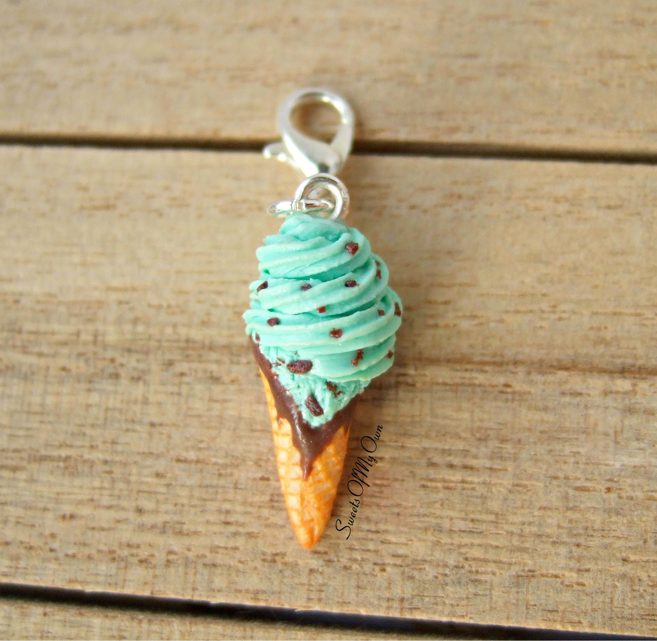 Mint Chocolate Chip Ice Cream Charm - SweetsOfMyOwn