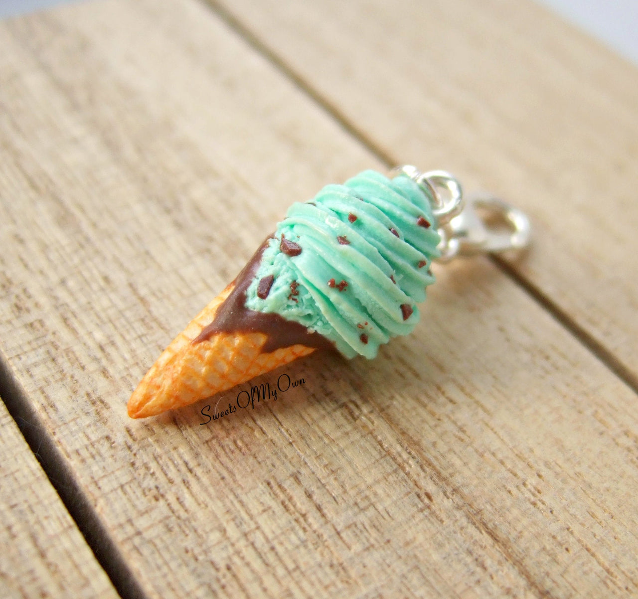 Mint Chocolate Chip Ice Cream Charm - SweetsOfMyOwn