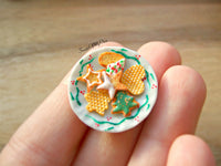 Thumbnail for Plate of Miniature Christmas Biscuits - Shortbread + Wafer Star, Tree, Heart 1:12 Scale - SweetsOfMyOwn