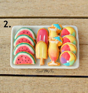 Miniature Summer Biscuit Set 1:12 Scale - Choose Your Set - SweetsOfMyOwn