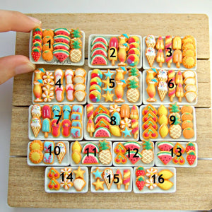 Miniature Summer Biscuit Set 1:12 Scale - Choose Your Set - SweetsOfMyOwn