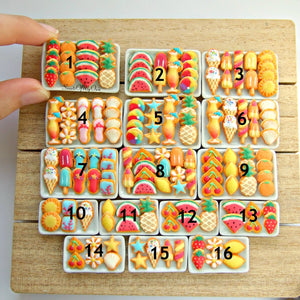 Miniature Summer Biscuit Set 1:12 Scale - Choose Your Set - SweetsOfMyOwn