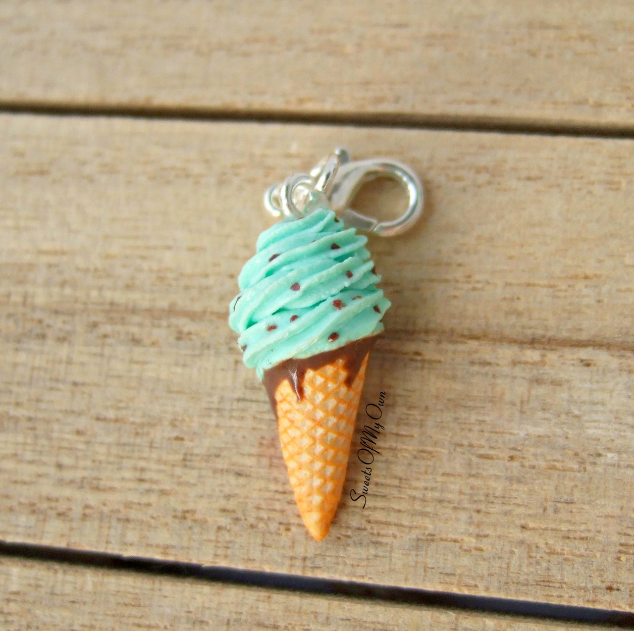 Mint Chocolate Chip Ice Cream Charm - SweetsOfMyOwn