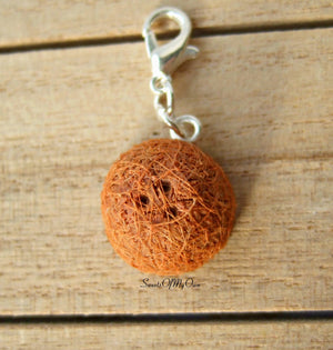Coconut Half Charm - Necklace/Charm/Keychain - MTO