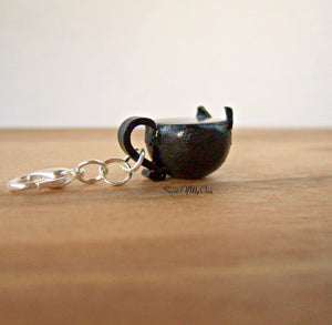 Black Cat Mug with Boo! Latte Art Charm - SweetsOfMyOwn