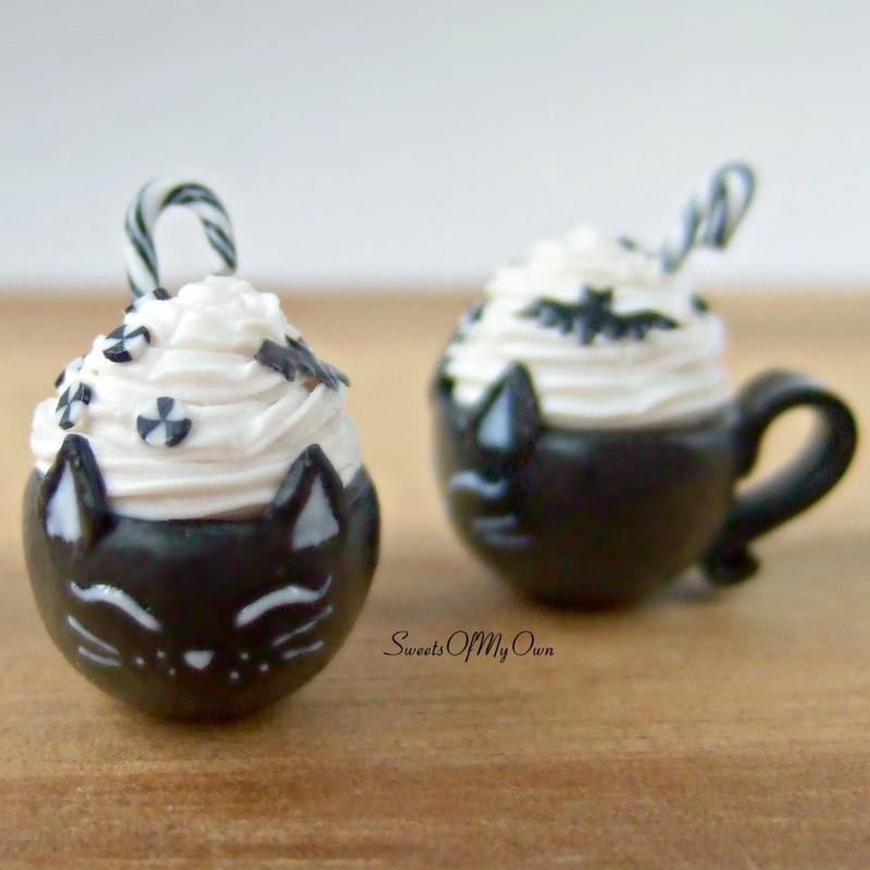 Black Cat Deluxe Hot Chocolate Drink Miniature - SweetsOfMyOwn