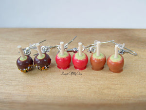 Toffee Apple Earrings Dangle Earrings - SweetsOfMyOwn