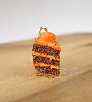 Chocolate Pumpkin Spice Cake Charm - SweetsOfMyOwn