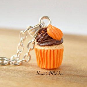 Chocolate Pumpkin Cupcake Charm (small) - SweetsOfMyOwn