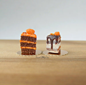 Spooky Halloween Drip Cake Slice Miniature 1:12 Scale - SweetsOfMyOwn