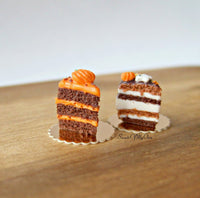 Thumbnail for Spooky Halloween Drip Cake Slice Miniature 1:12 Scale - SweetsOfMyOwn