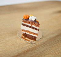 Thumbnail for Spooky Halloween Drip Cake Slice Miniature 1:12 Scale - SweetsOfMyOwn