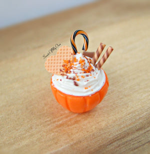 Pumpkin Spice Deluxe Hot Chocolate Drink - Necklace/Charm - MTO
