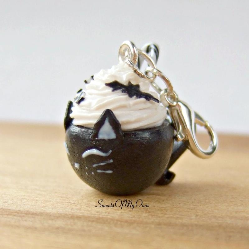 Black Cat Deluxe Hot Chocolate Drink Charm - SweetsOfMyOwn