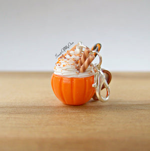Pumpkin Spice Deluxe Hot Chocolate Drink - Necklace/Charm - MTO