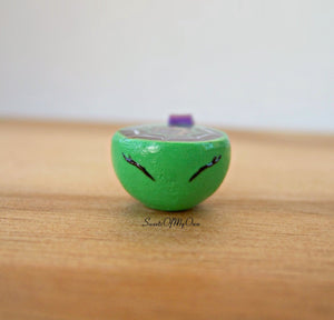 Green Witch Unicorn Mug with Cobweb Latte Art Miniature 1:12 Scale - SweetsOfMyOwn
