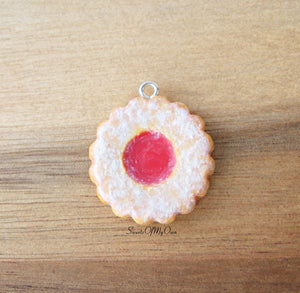 Round Jam Biscuit Charm - SweetsOfMyOwn