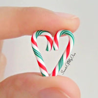 Thumbnail for Candy Cane Dangle Earrings (Red, White and Green) - SweetsOfMyOwn