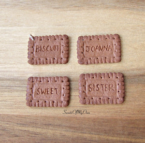 Custom Name/Word Chocolate Biscuit Charm - SweetsOfMyOwn