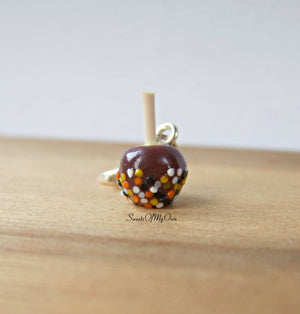 Chocolate Apple with Halloween Confetti Charm - SweetsOfMyOwn