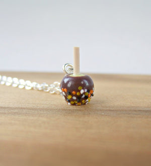 Chocolate Apple with Halloween Confetti Charm - SweetsOfMyOwn