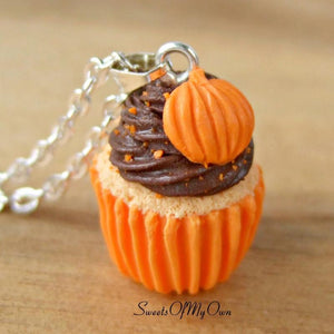 Chocolate Pumpkin Cupcake Charm - SweetsOfMyOwn