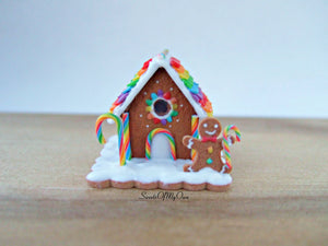 Miniature Rainbow Gingerbread House - 1:12 Scale - SweetsOfMyOwn