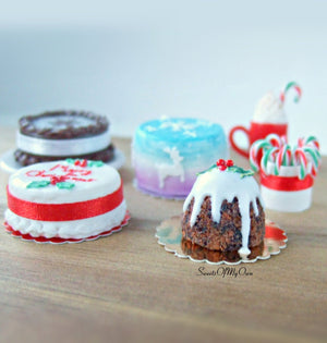 Miniature Christmas Pudding 1:12 Scale - SweetsOfMyOwn