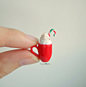 Miniature Christmas Hot Chocolate Drink 1:12 Scale - SweetsOfMyOwn