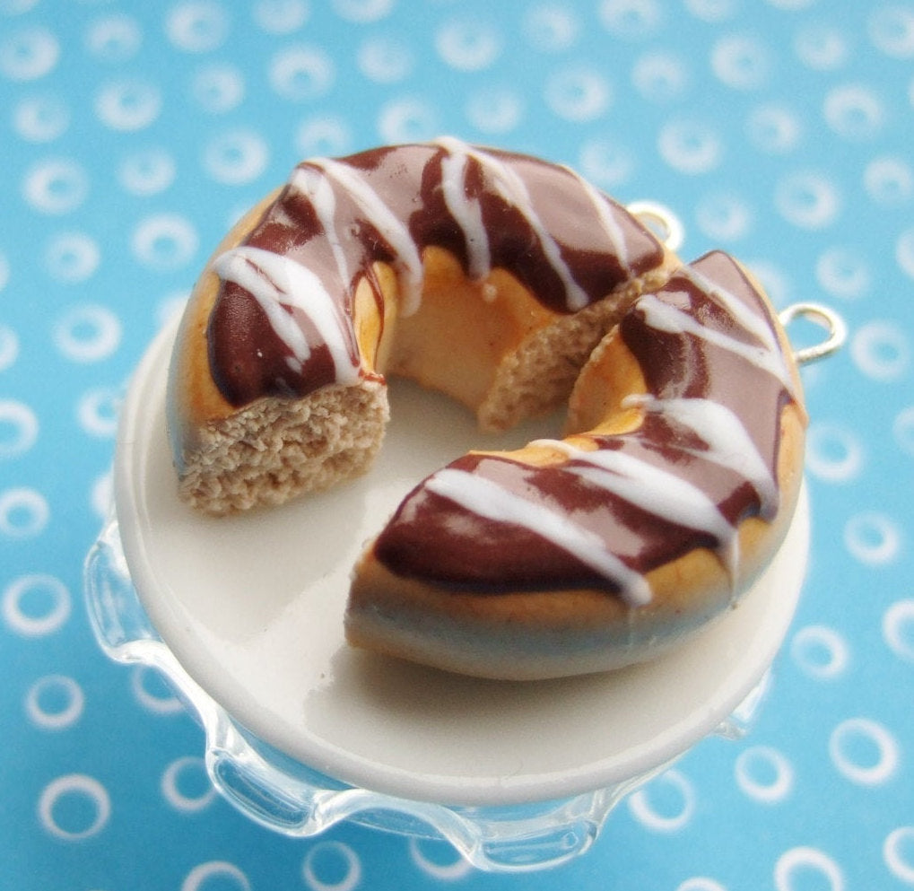 Chocolate Donut Halves - x2 Halves BFF Charms