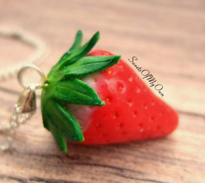 Strawberry Charm - Necklace/Charm/Keychain - MTO