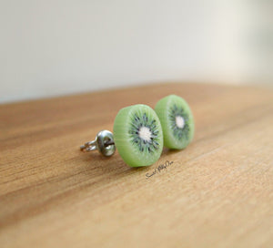 Kiwi Slice - Stud Earrings