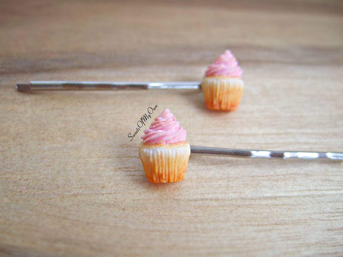 Pink Cupcakes - Hair Clips