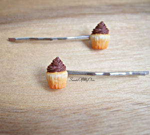 Chocolate Cupcakes - Hair Clips