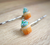 Thumbnail for Turquoise Cupcakes - Hair Clips