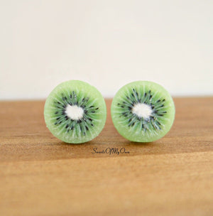 Kiwi Slice - Stud Earrings