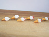 Thumbnail for Vanilla Swirly Ice Cream Cones - Stud Earrings