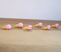 Thumbnail for Strawberry Scoop Ice Cream Cones - Stud Earrings