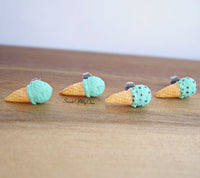 Thumbnail for Mint Scoop Ice Cream Cones - Stud Earrings