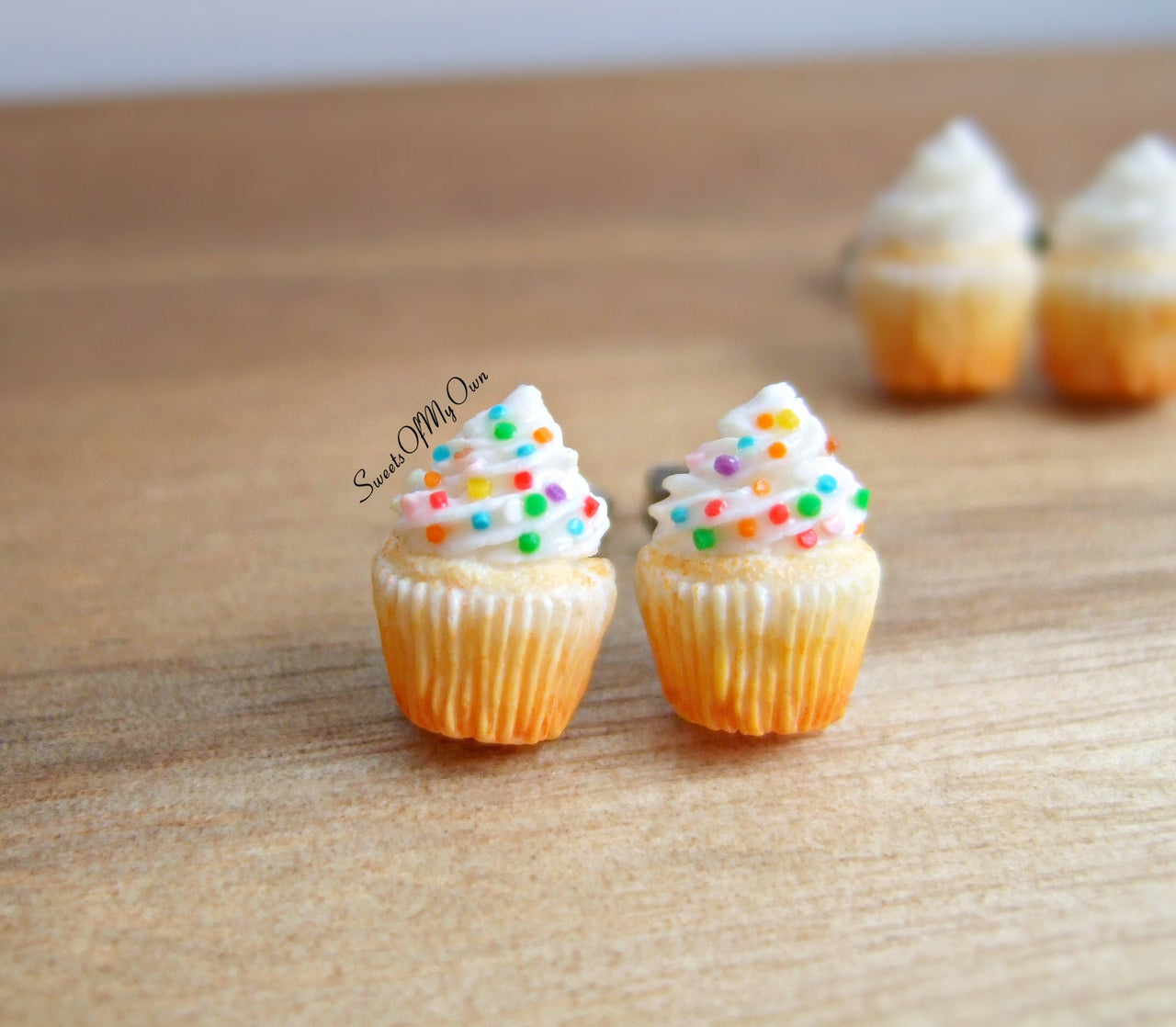 Vanilla Cupcakes - Stud Earrings