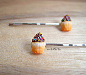 Chocolate Cupcakes - Hair Clips