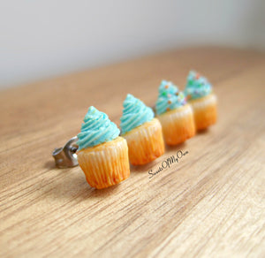Turquoise Cupcakes - Stud Earrings