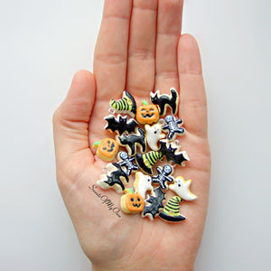 Jack O'Lantern Orange Pumpkin Biscuit - Necklace/Charm