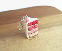 Thumbnail for Valentines Pink Ombre Cake Slice Charm