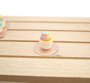 Miniature Spring Theme Swirl Cupcakes - 1:12 Scale